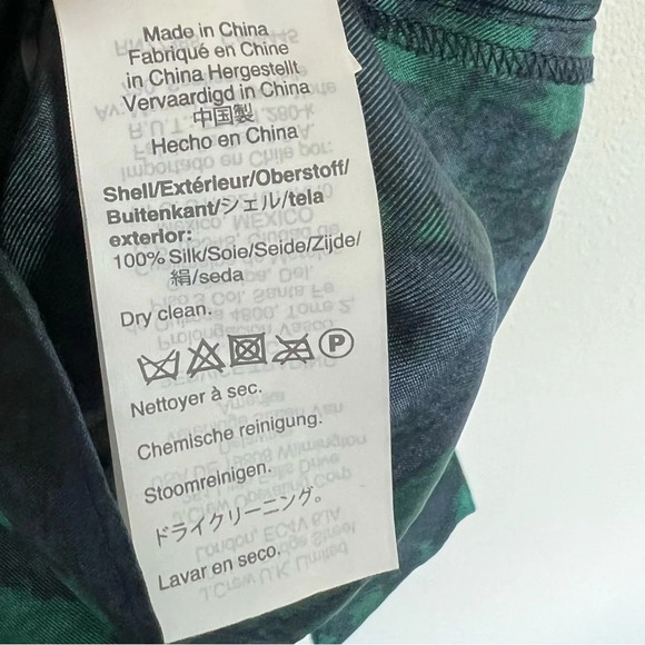 New J. Crew Collection Silk Twill Ruffle-collar Blouse Top Plaid Green Blue NWT - Picture 11 of 15